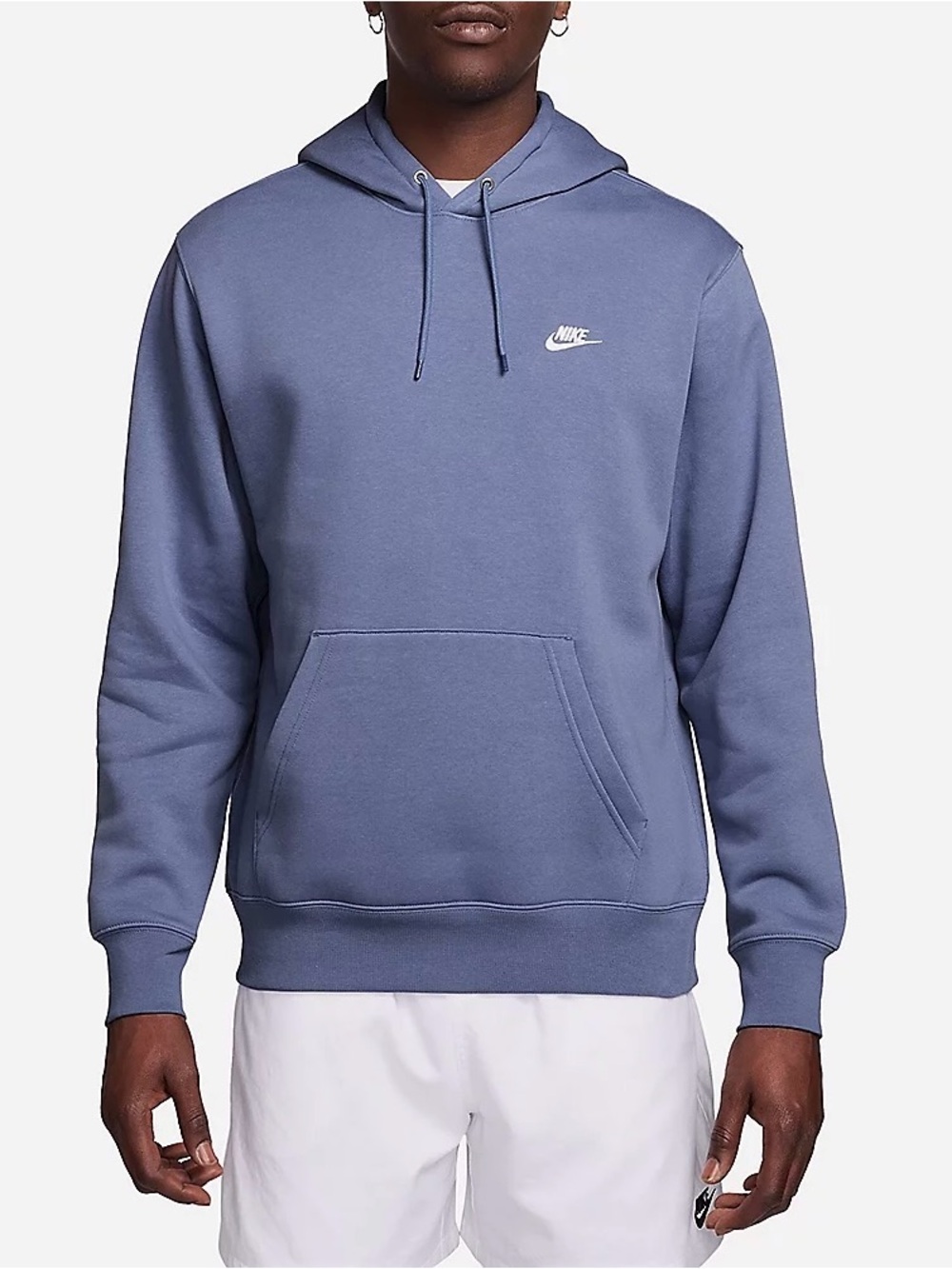 NWT Nike Club Men's Pullover Midweight Fleece Hoodie XL Blue